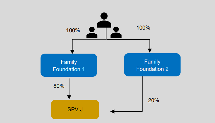 Example 9: Multi-tier structure (entity not wholly owned)