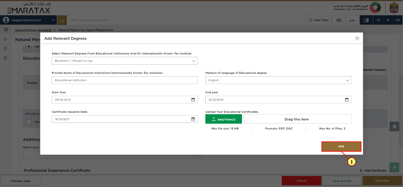 Basis of Registration Section