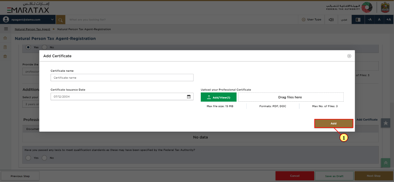 Basis of Registration Section